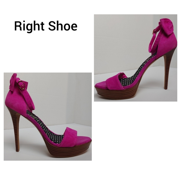 Jessica Simpson Pink Heels with Bow - Picture 3 of 16